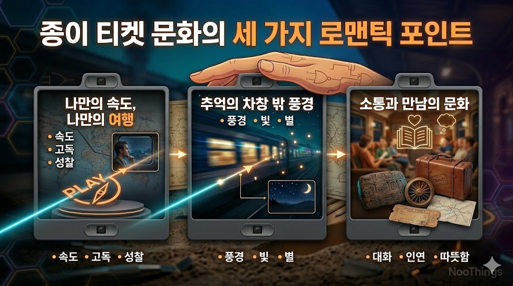 옛 기차역 종이 티켓 문화의 정취: 나만의 속도, 차창 밖 풍경, 소통과 만남