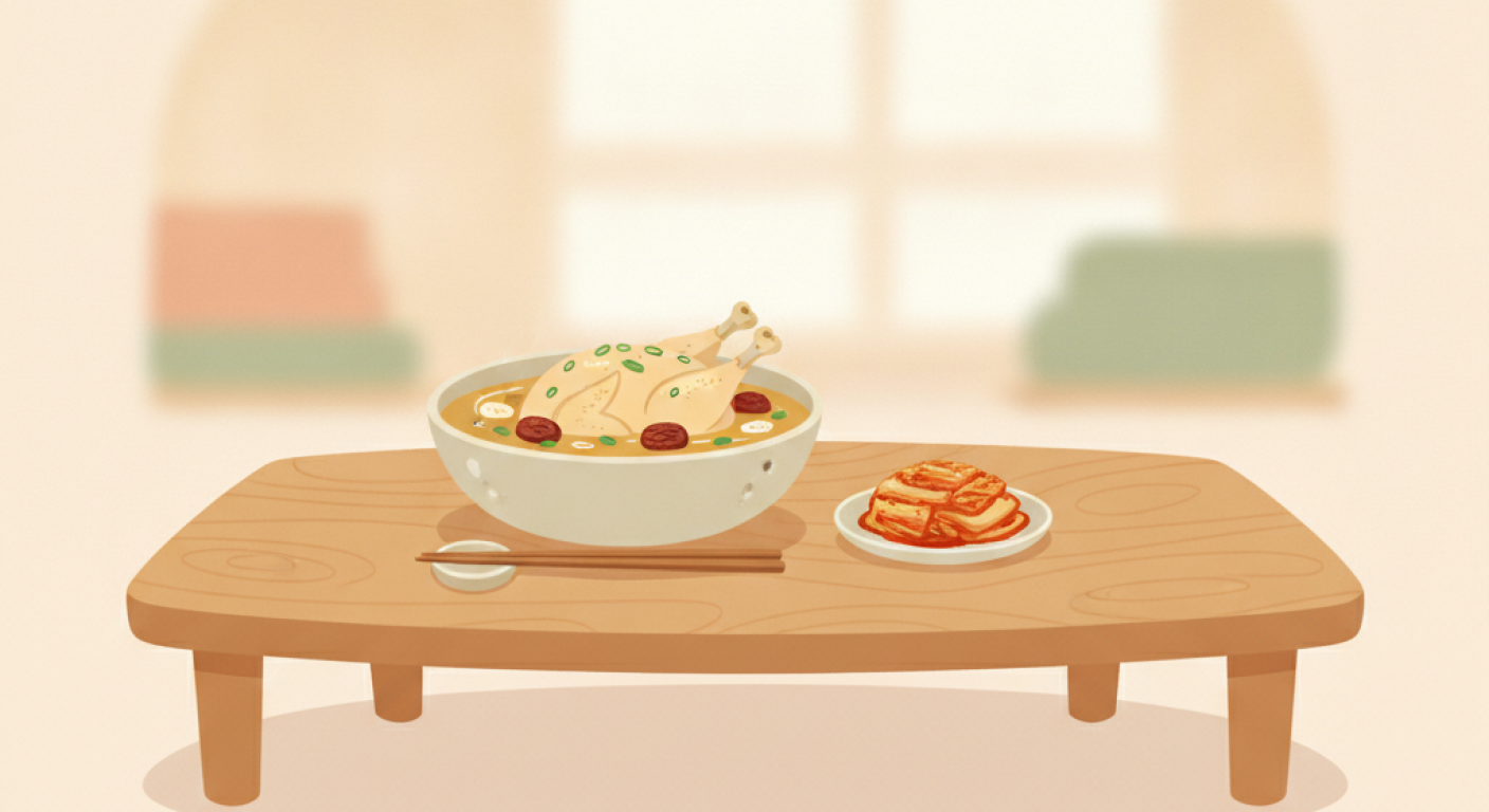 초복 삼계탕 집밥 상차림